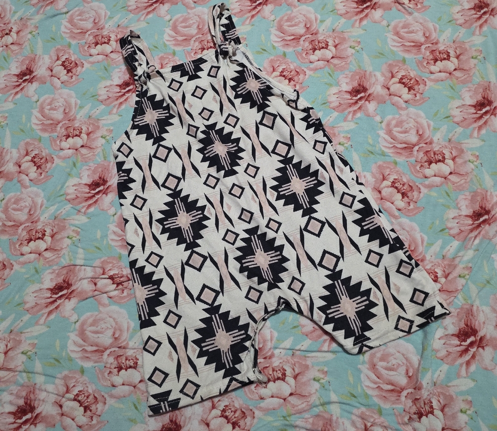 Geometric Patterned Overalls